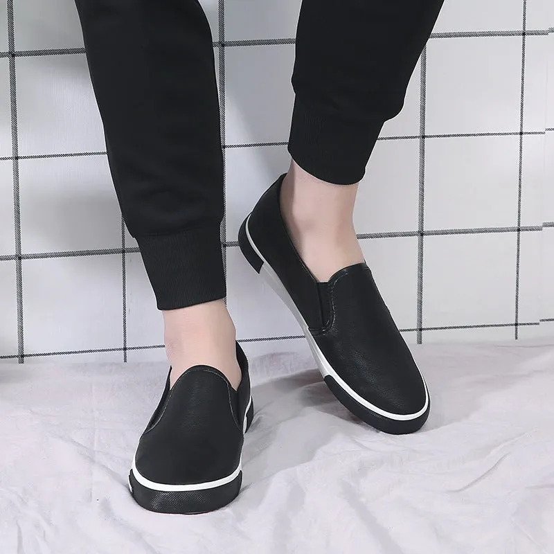 INSTOCK-Men's slip-on formal stylish vulcanized rubber work