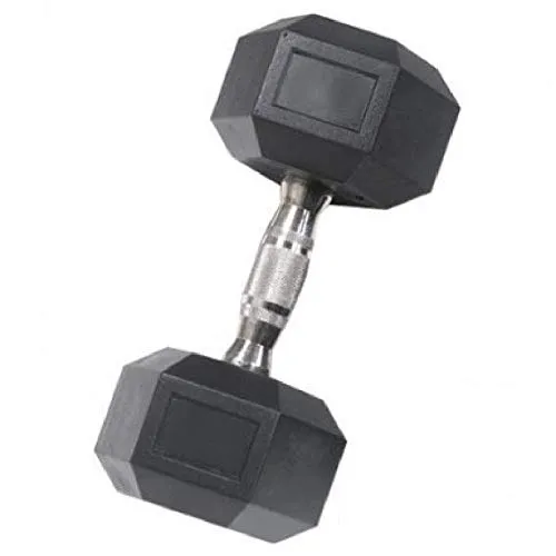 J MARQUE Rubber Coated Professional Hex Dumbbells (7.5 kg x 2 Pcs = 15 kg) ; Hex Dumbbells Piece