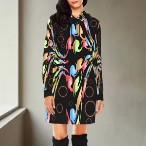 Jelly Bubble Hoodie Mini Dress