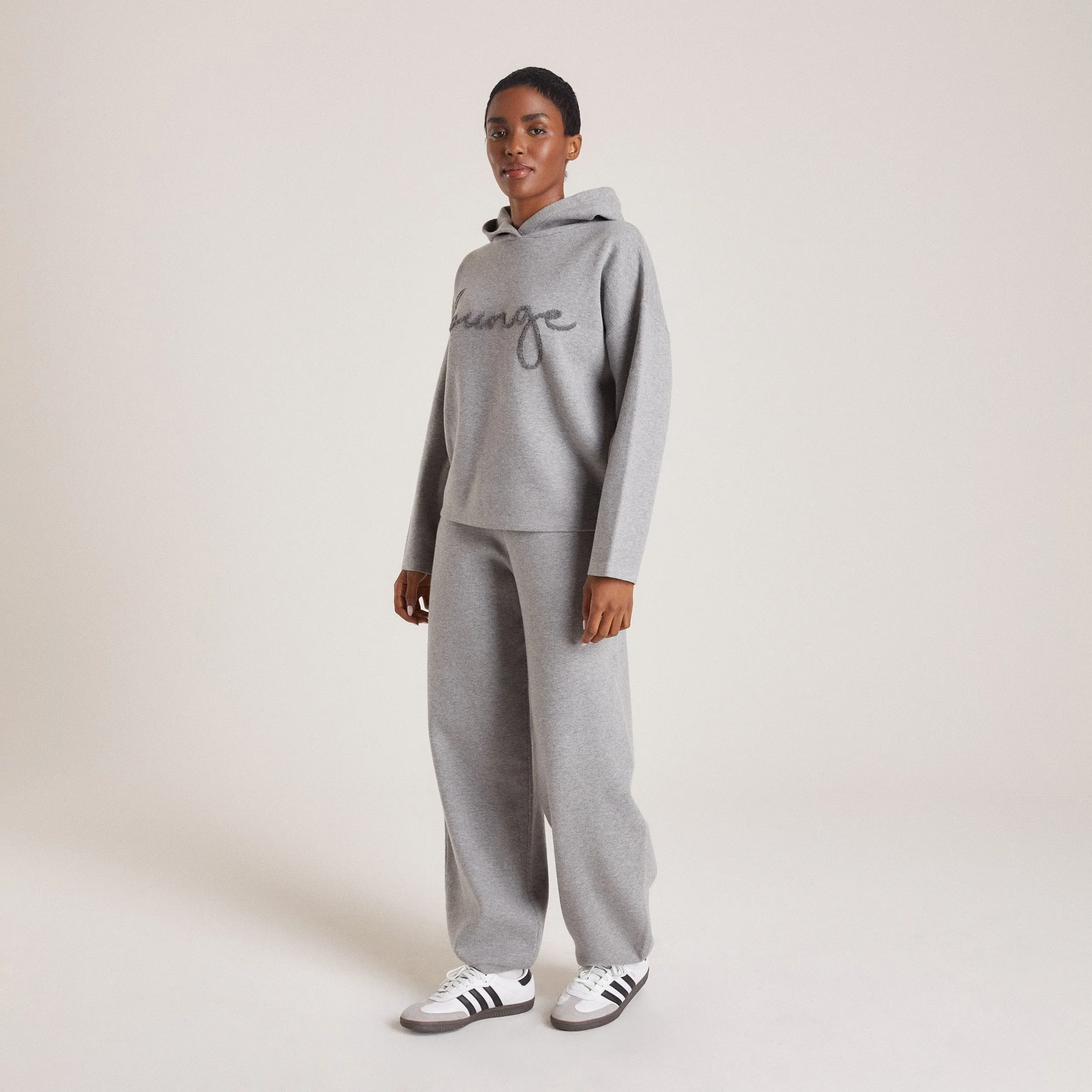 Jogging en Maille - Gris Chiné