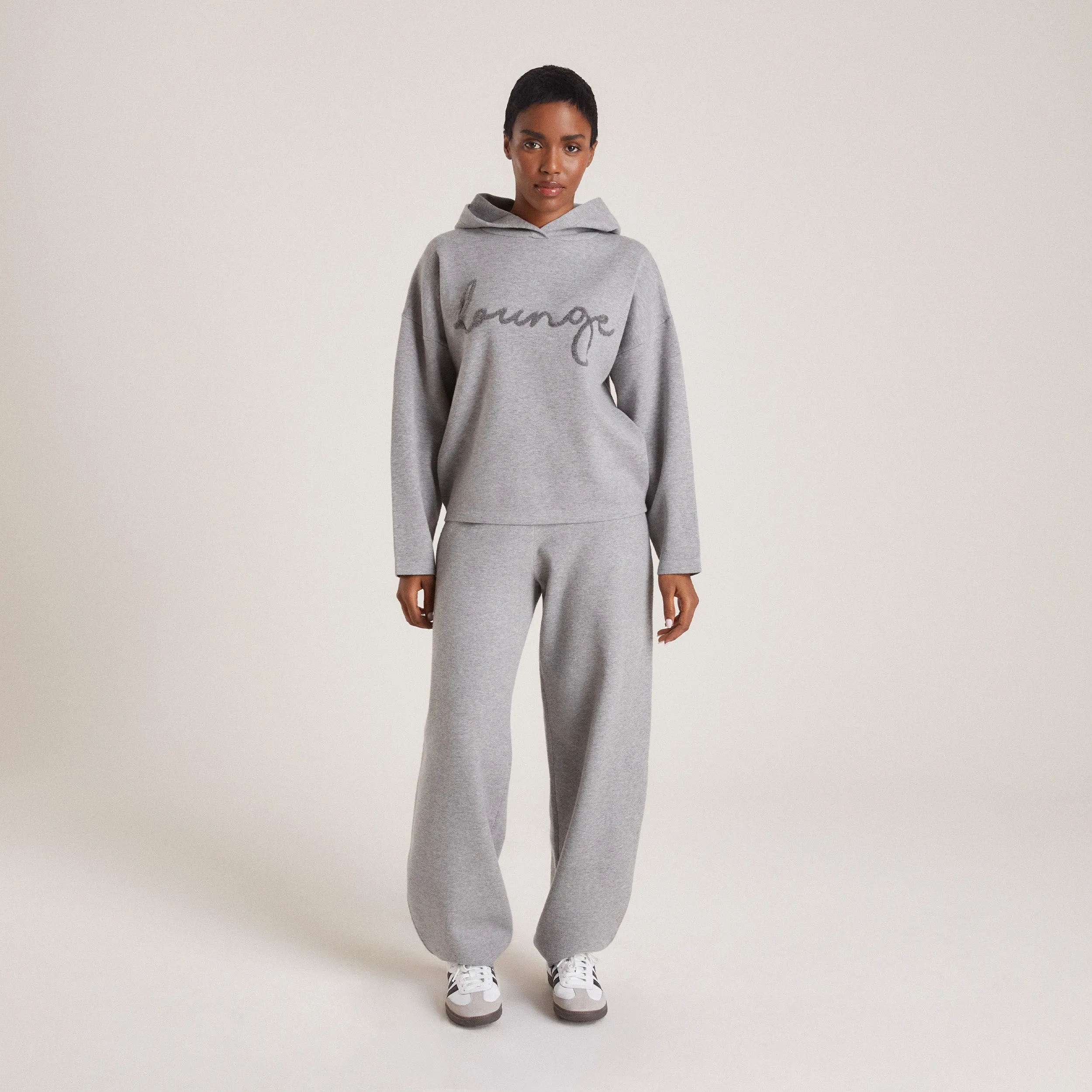 Jogging en Maille - Gris Chiné