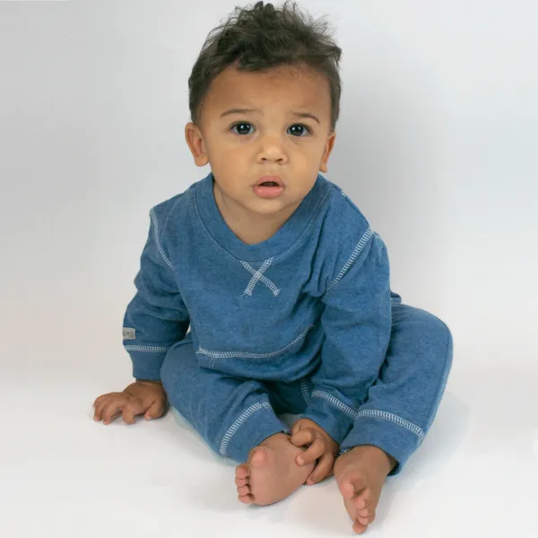 Juddlies - 2pc Jogger Set - Denim Fleck