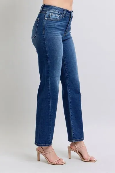 Judy Blue Full Size Side Seam Detail Straight Jeans with Pockets ONLINE EXCLUSIVE
