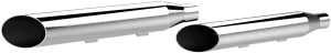 Khrome Werks 202395 3in. HP-Plus Slip-On Mufflers - Slash Cut - Chrome