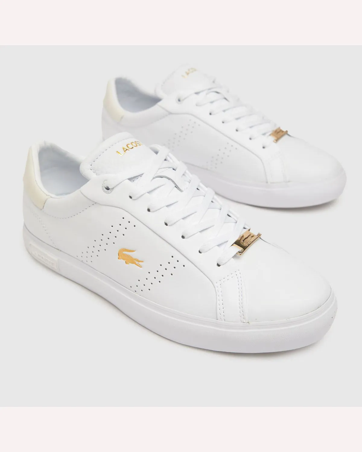 Lacoste Powercourt Sneaker - White/Gold