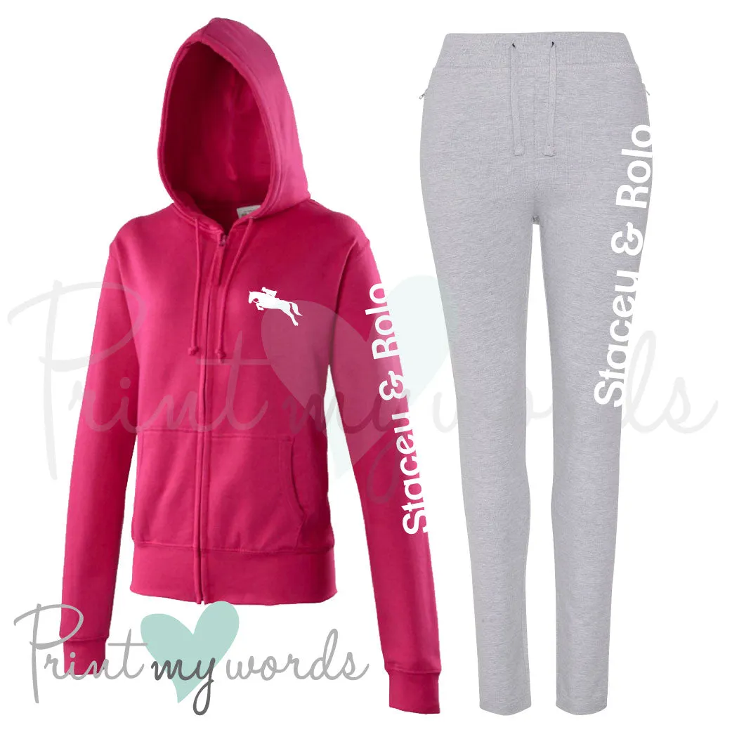 Ladies Personalised Equestrian Tracksuit - Jumping Design