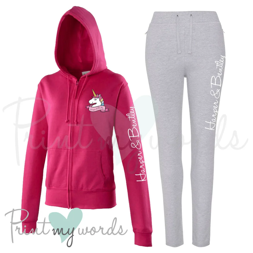 Ladies Personalised Equestrian Tracksuit - Unicorn Design