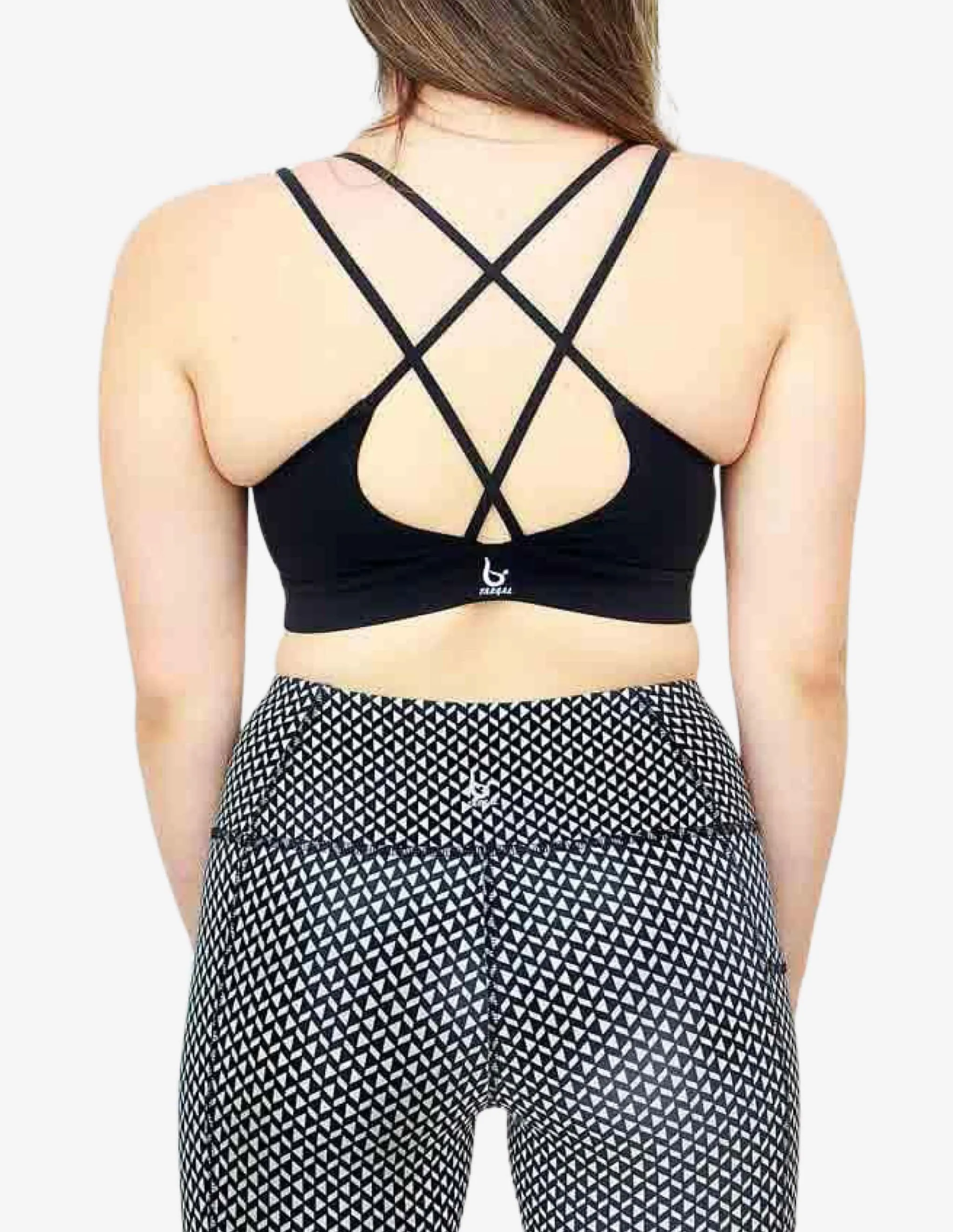 Laser Cut Sports Bra - Black