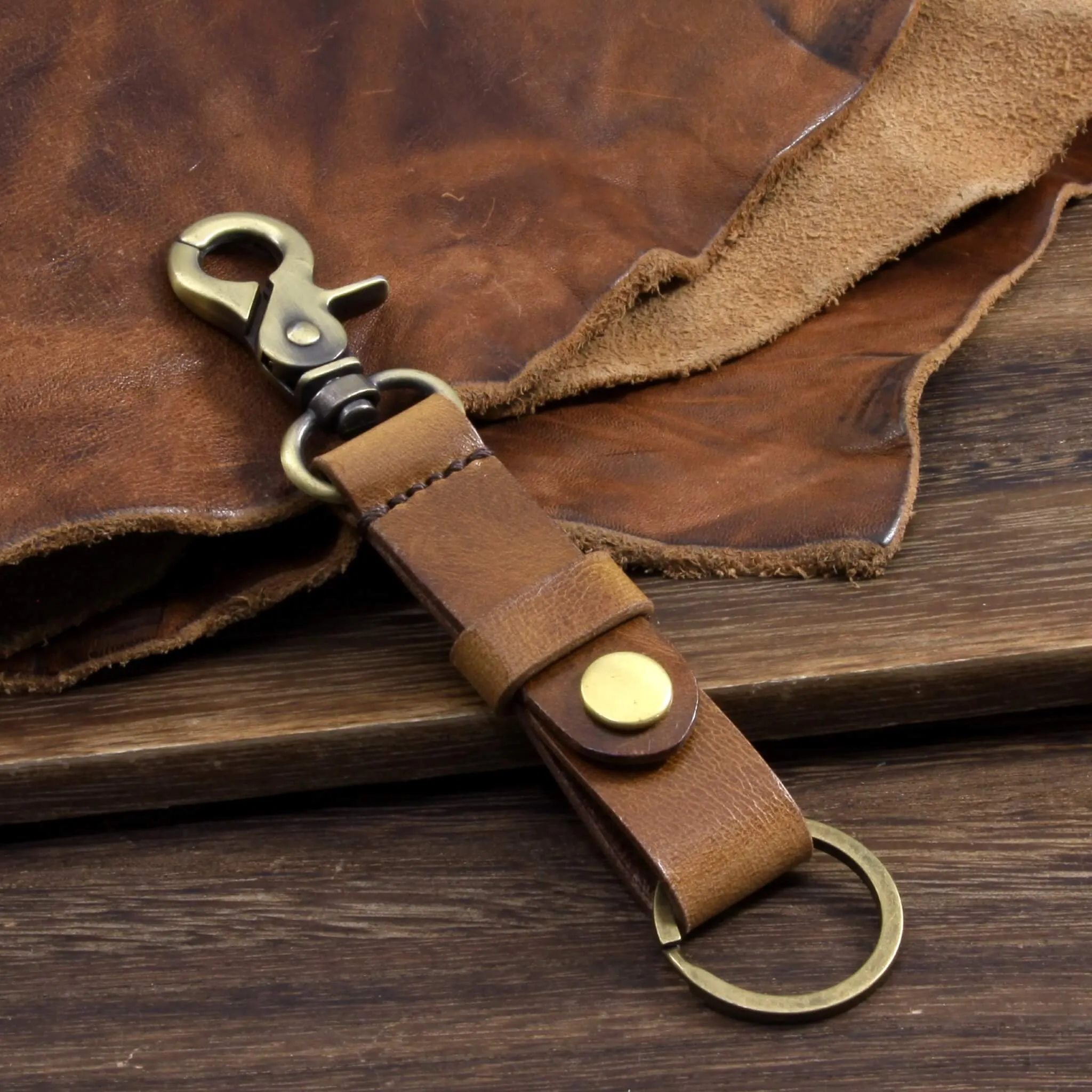 Leather Key Fob, Military 102