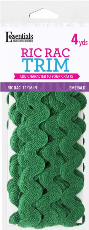 Leisure Arts Essentials Emerald 11/16" Ric Rac