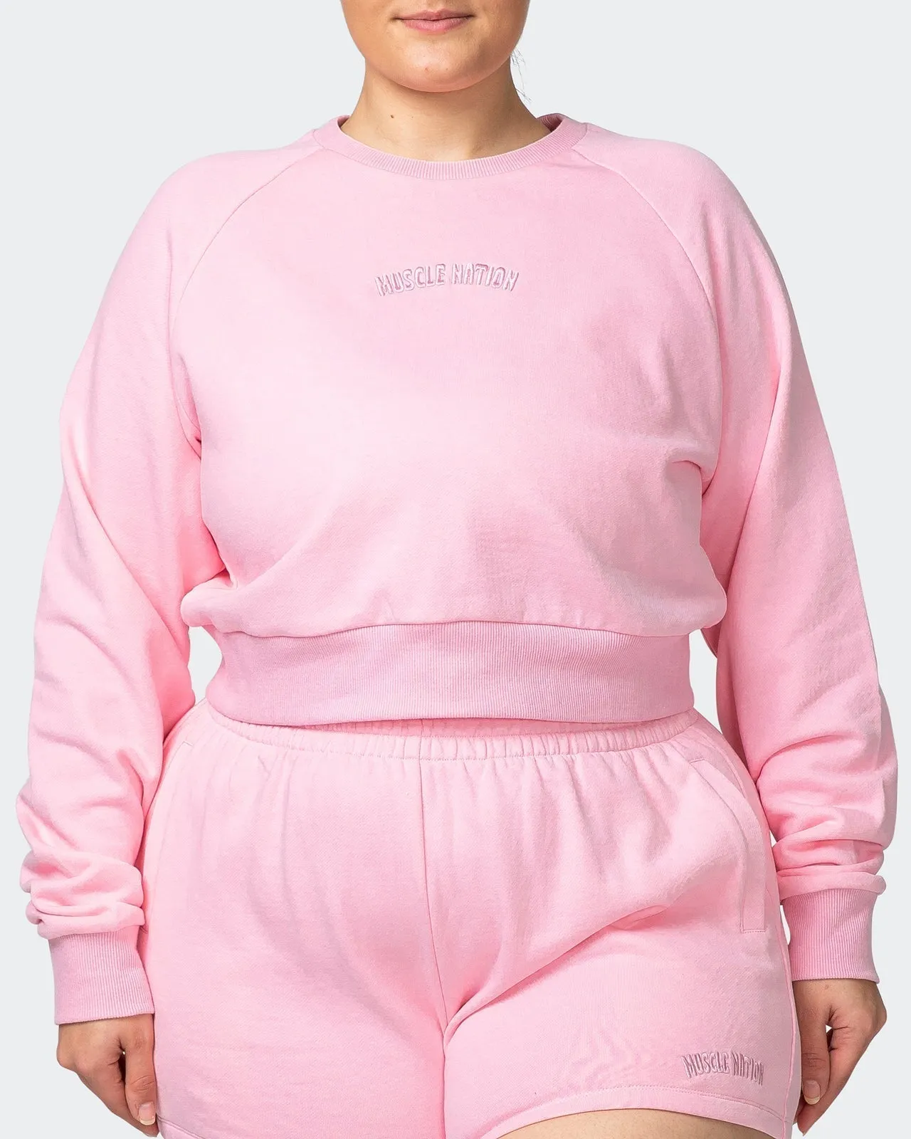 Leisure Cropped Sweat - Sherbet
