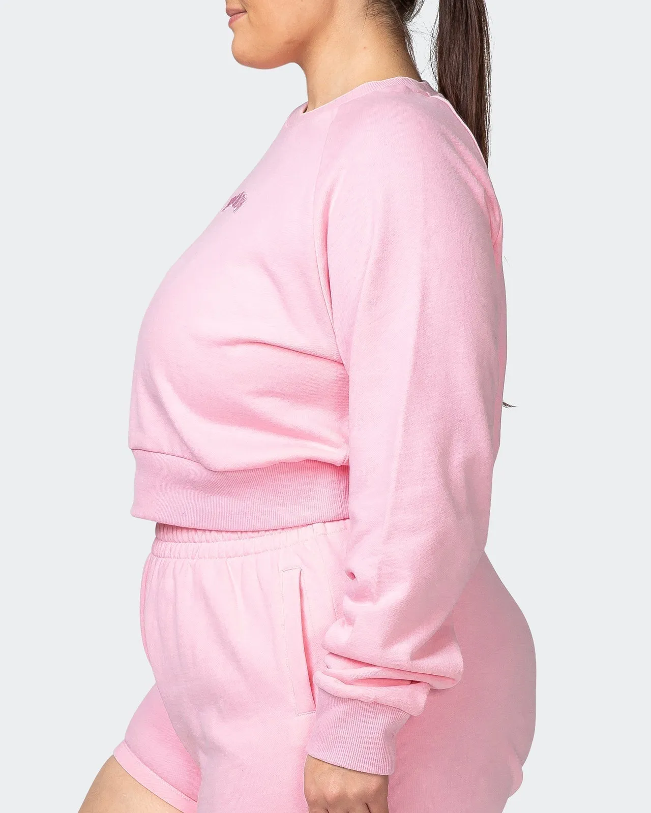 Leisure Cropped Sweat - Sherbet