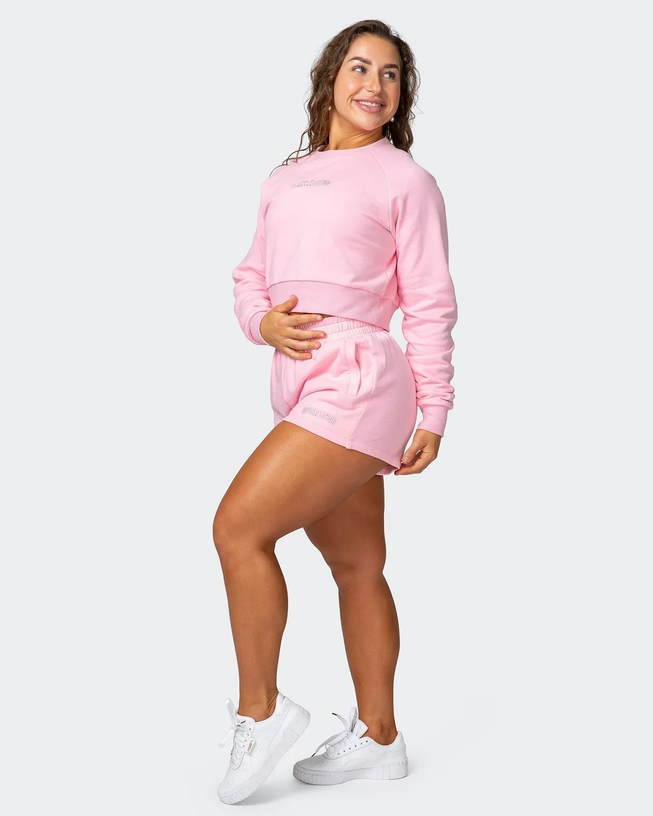 Leisure Cropped Sweat - Sherbet