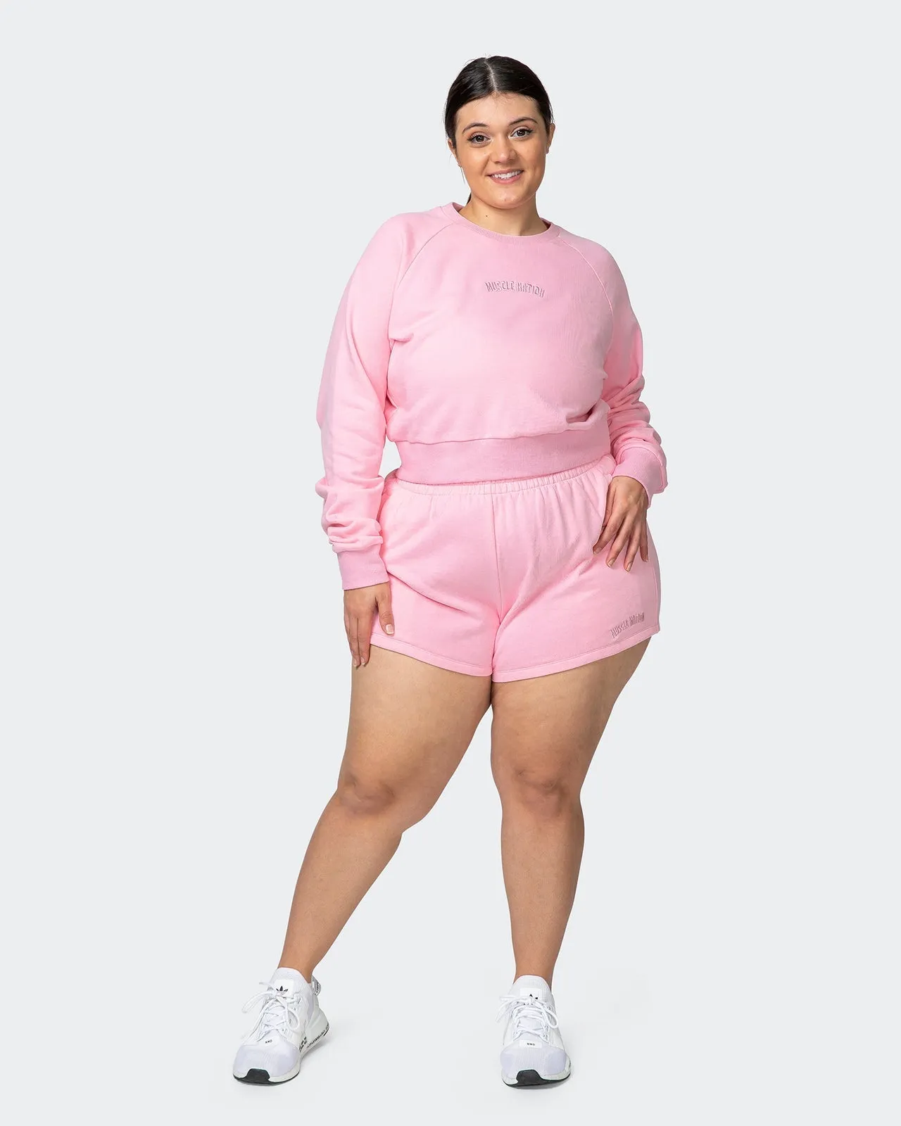 Leisure Cropped Sweat - Sherbet
