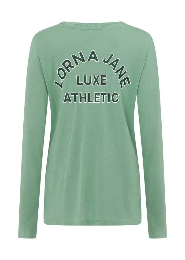 Lorna Jane Lotus Limited Edition Long Sleeve Top - Green Juice