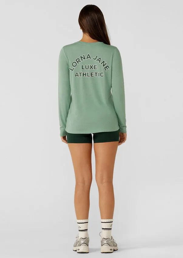 Lorna Jane Lotus Limited Edition Long Sleeve Top - Green Juice