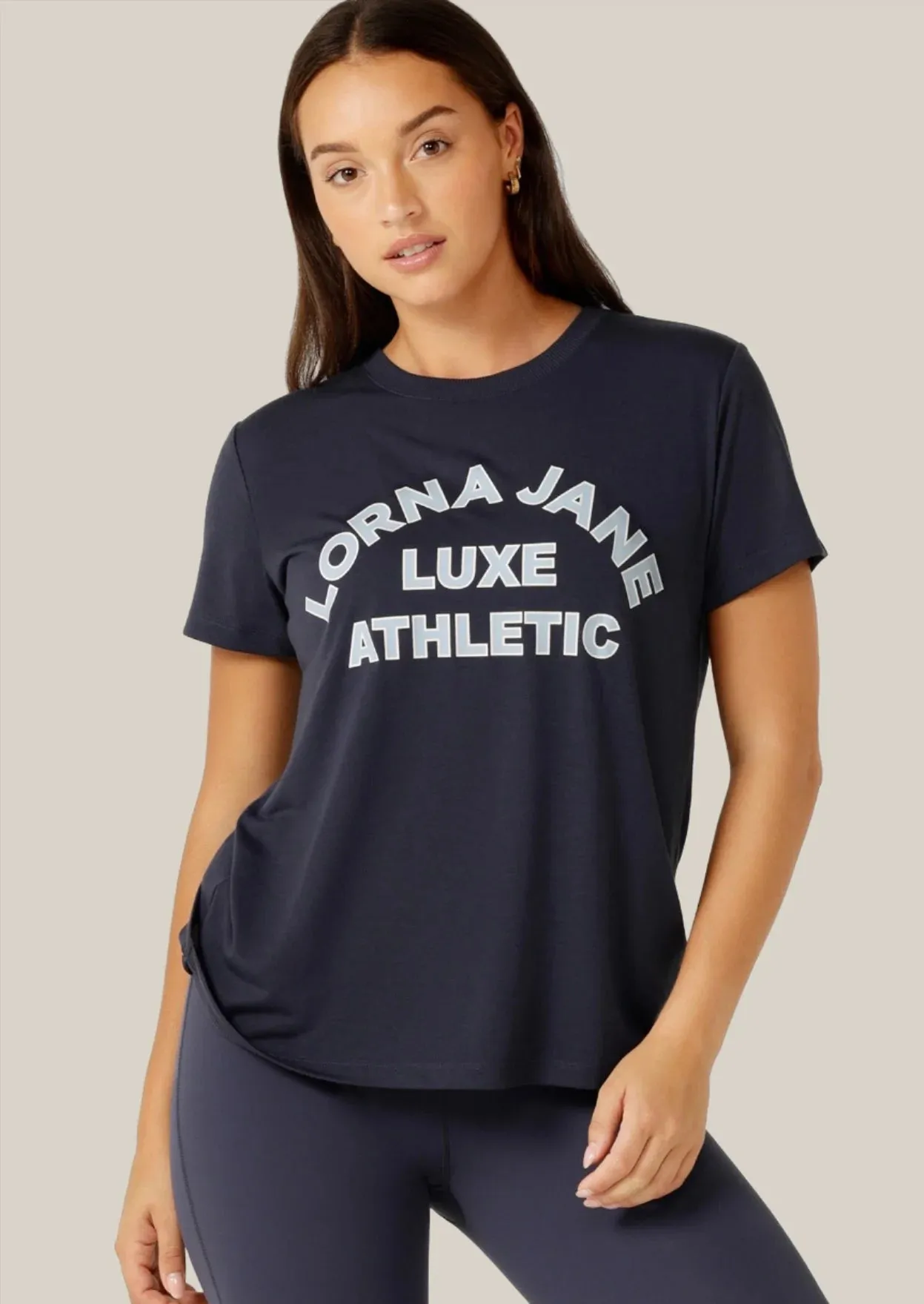 Lorna Jane Lotus Limited Edition Tee - Ash Blue