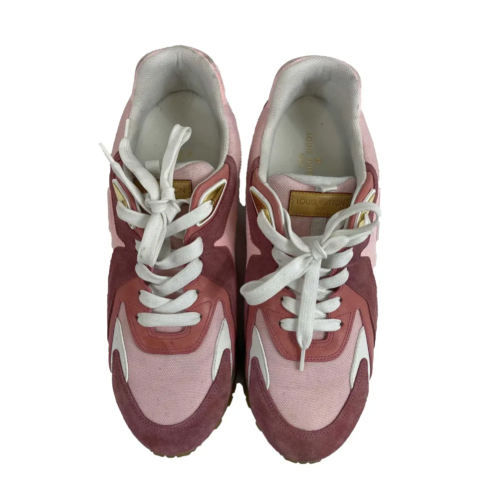 Louis Vuitton - Low Top Sneaker White Pink Suede Run Away - Pink 40 US 10