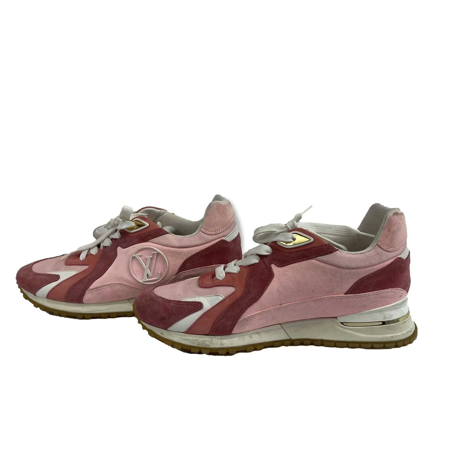 Louis Vuitton - Low Top Sneaker White Pink Suede Run Away - Pink 40 US 10