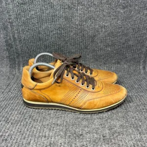 Magnanni Pueblo Low Casual Sneakers Shoes Brown Leather Lace Up Men’s 8.5 14804