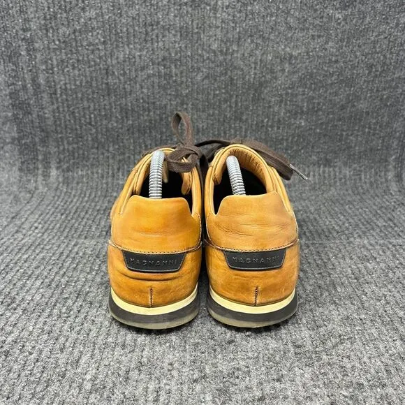 Magnanni Pueblo Low Casual Sneakers Shoes Brown Leather Lace Up Men’s 8.5 14804
