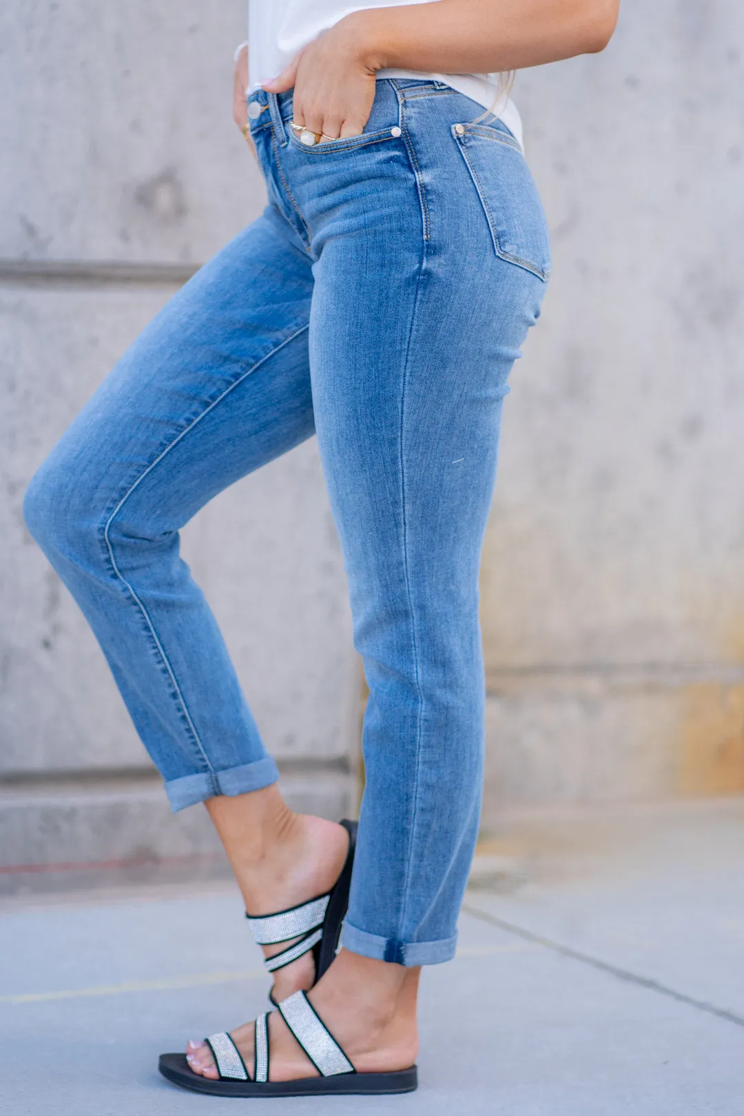 Marcelle Cuffed Hem Slim Regular & Plus Sizes