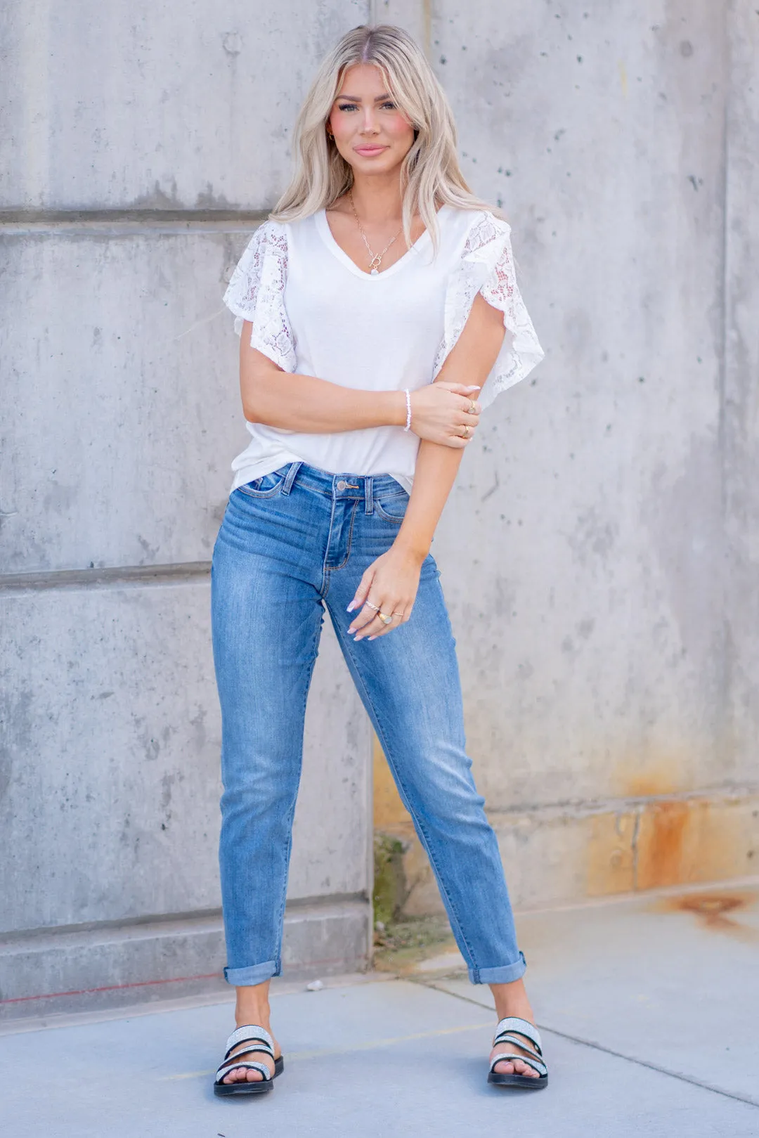 Marcelle Cuffed Hem Slim Regular & Plus Sizes