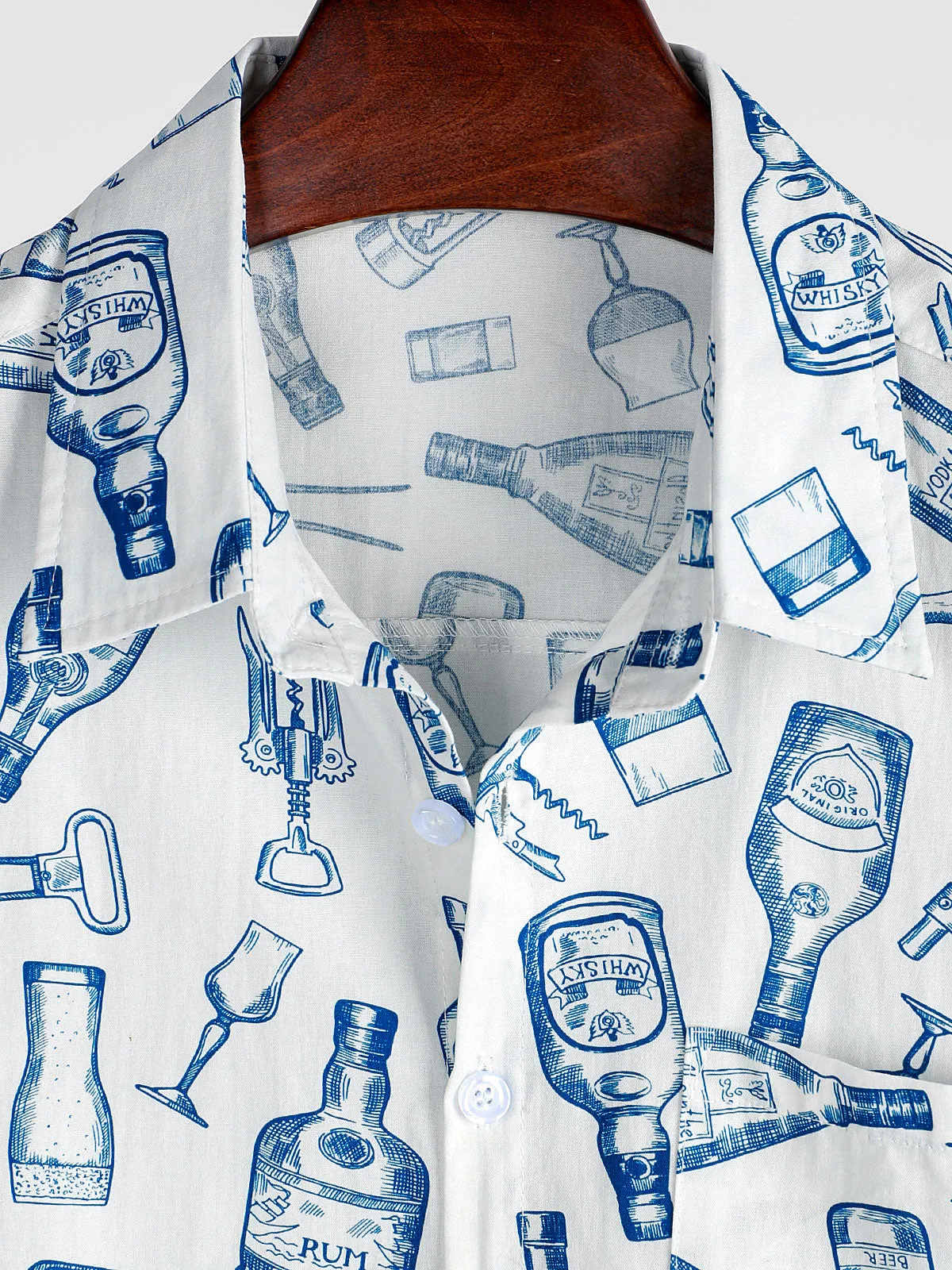 Men's Casual Holiday Button Up Short Sleeve Shirt