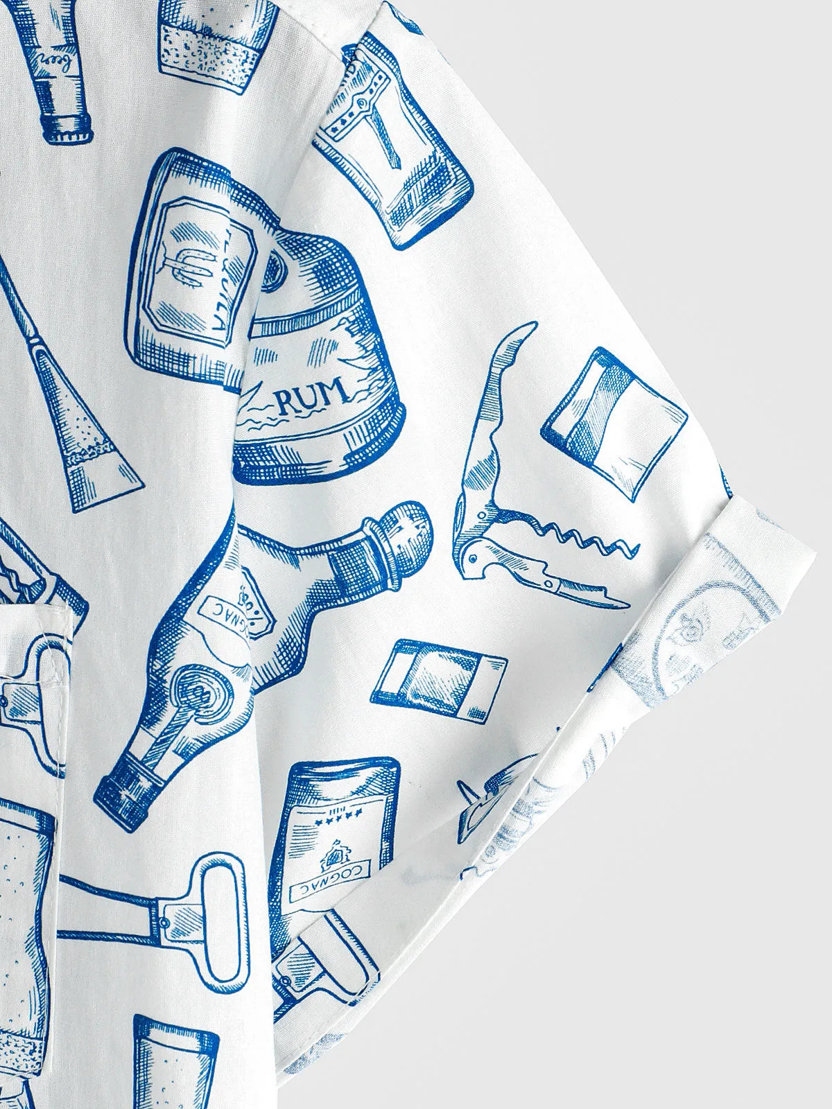 Men's Casual Holiday Button Up Short Sleeve Shirt