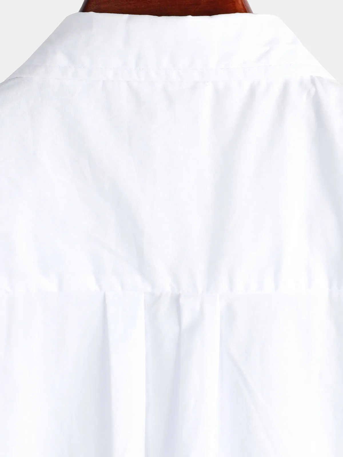 Men's Hawaiian Cotton Linen Striped Short Sleeve Button Up Summer Beach Embroidered Shirt