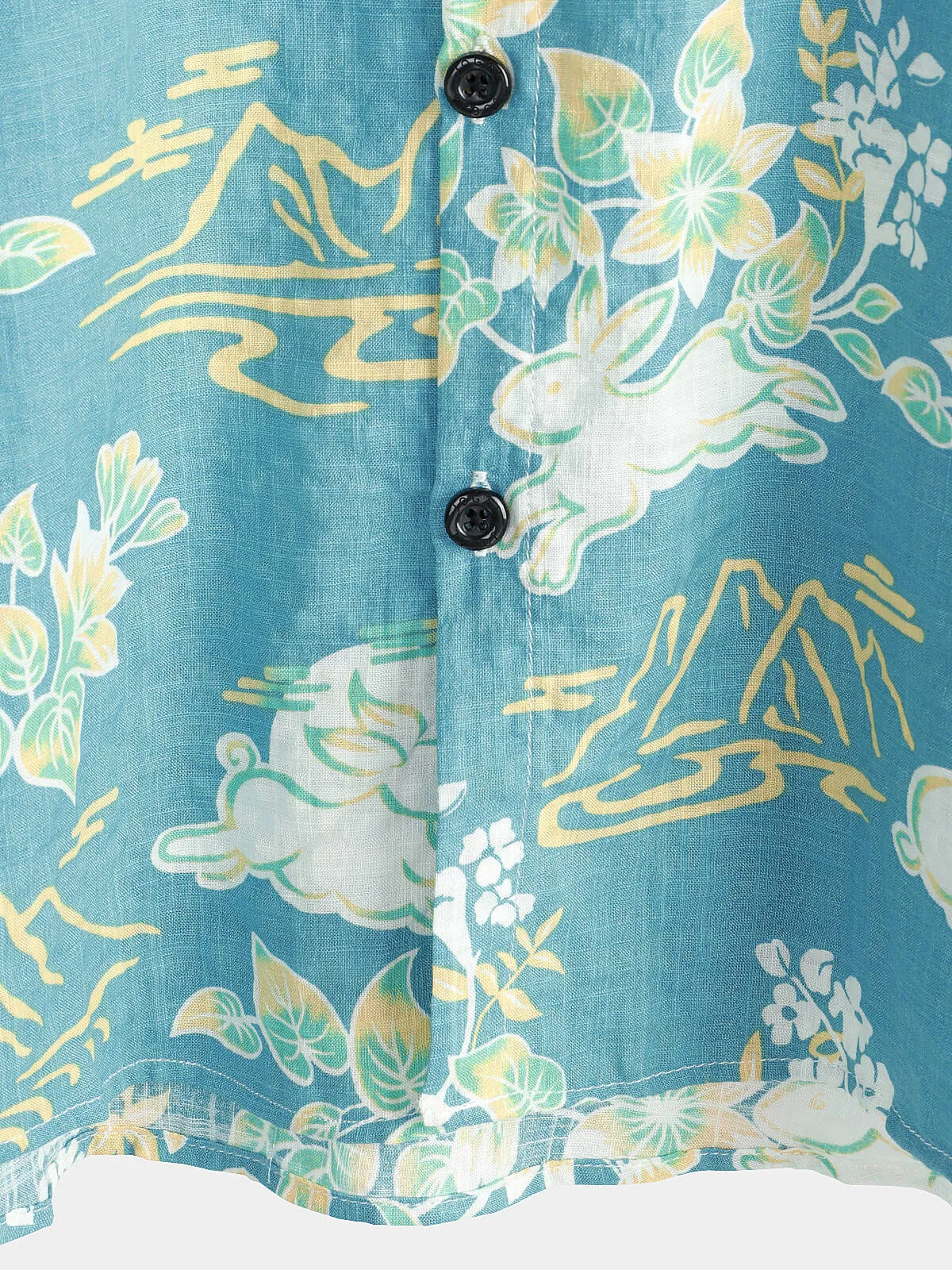 Men's Hawaiian Tropical Floral Print Beach Summer Short Sleeve Button Shirt