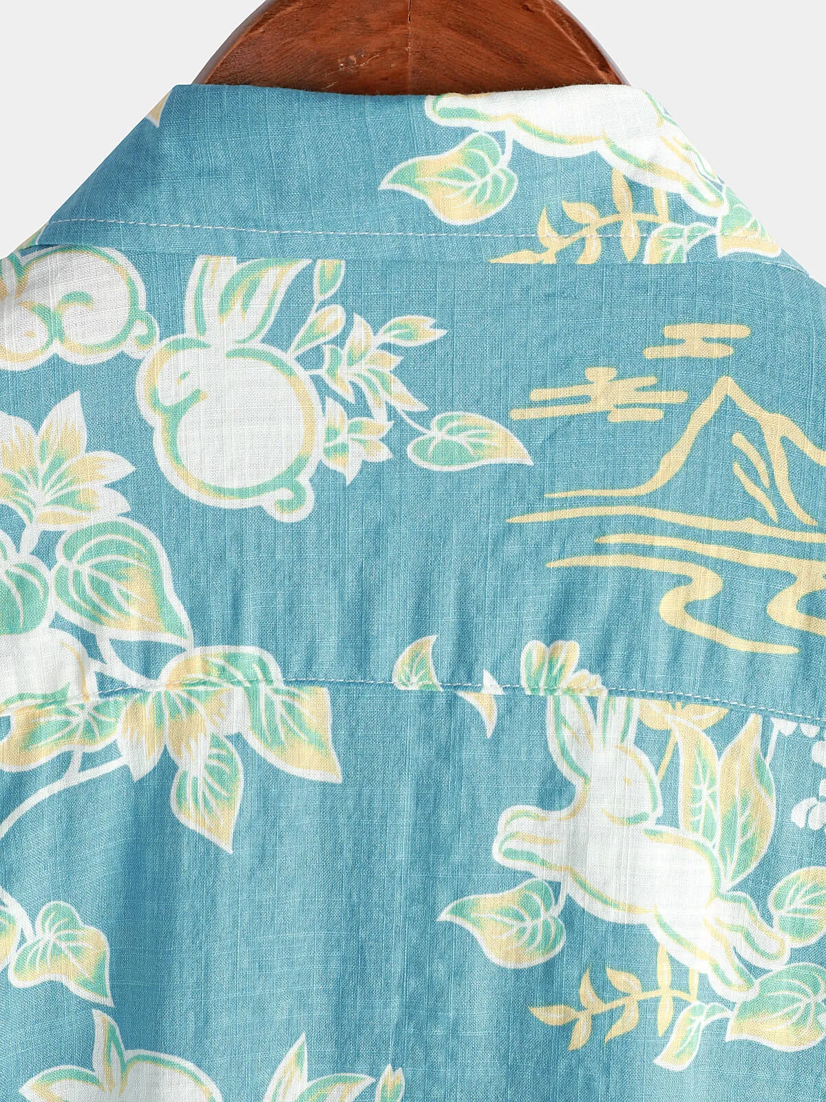 Men's Hawaiian Tropical Floral Print Beach Summer Short Sleeve Button Shirt