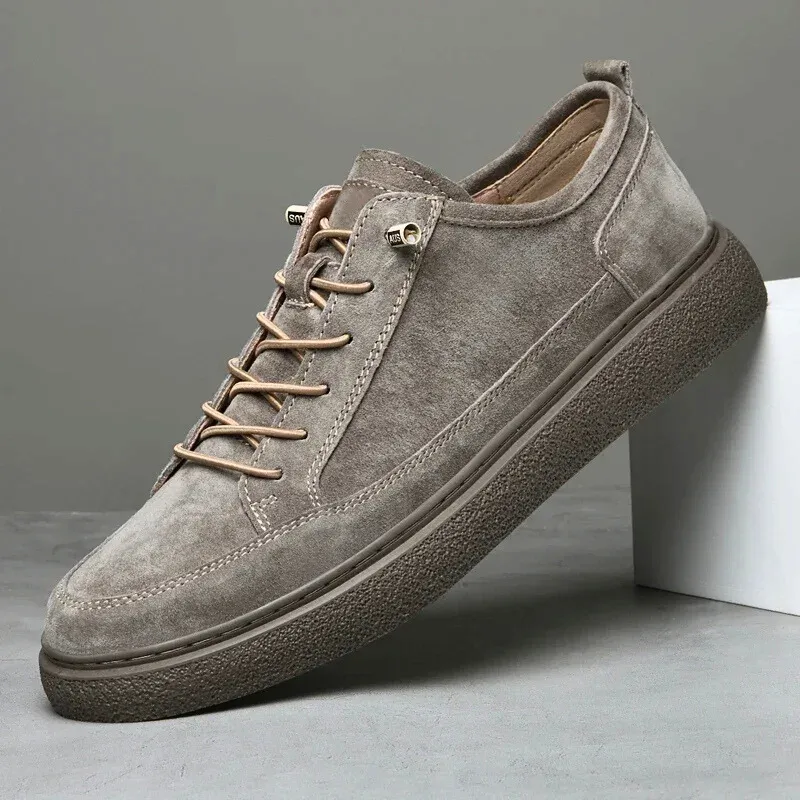 Men's Leather Casual Trainers