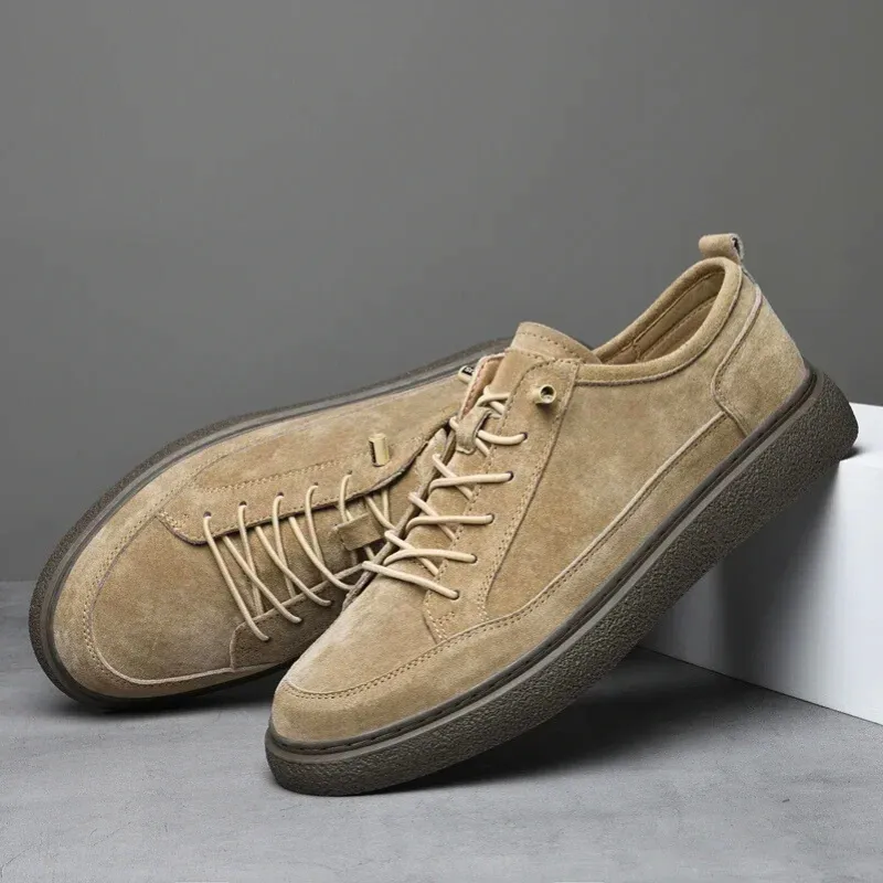 Men's Leather Casual Trainers