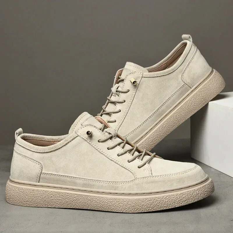 Men's Leather Casual Trainers