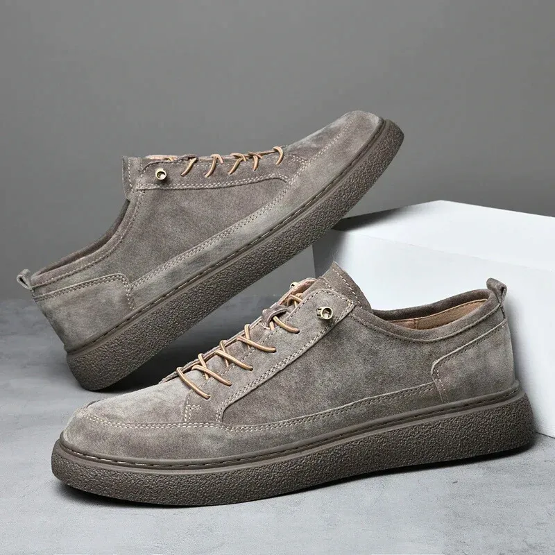 Men's Leather Casual Trainers
