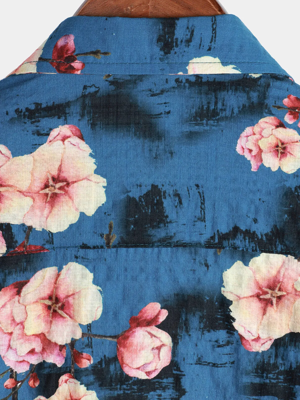 Men's Summer Floral Hawaiian Short Sleeve Button Up Beach Summer Shirt