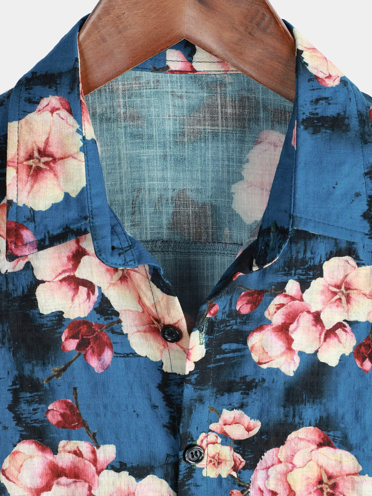 Men's Summer Floral Hawaiian Short Sleeve Button Up Beach Summer Shirt