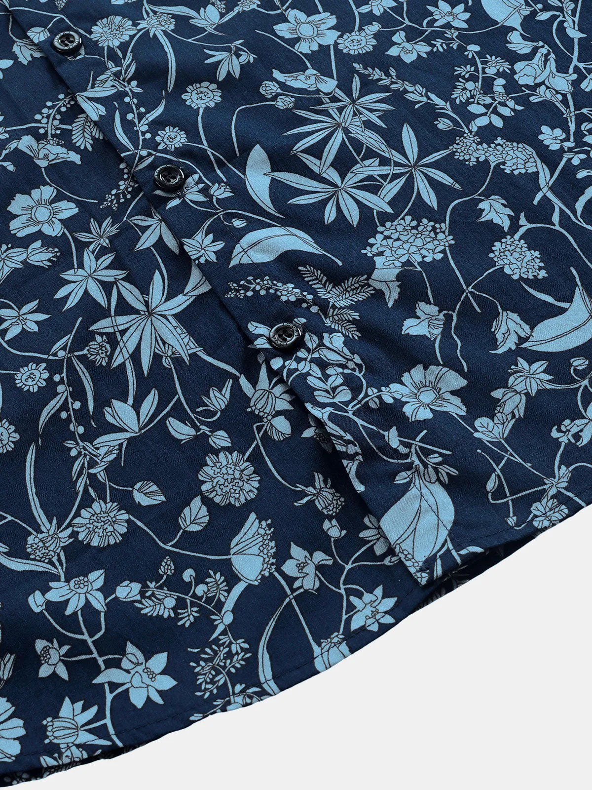 Men's Summer Tropical Print Cotton Casual Holiday Short Sleeve Shirt