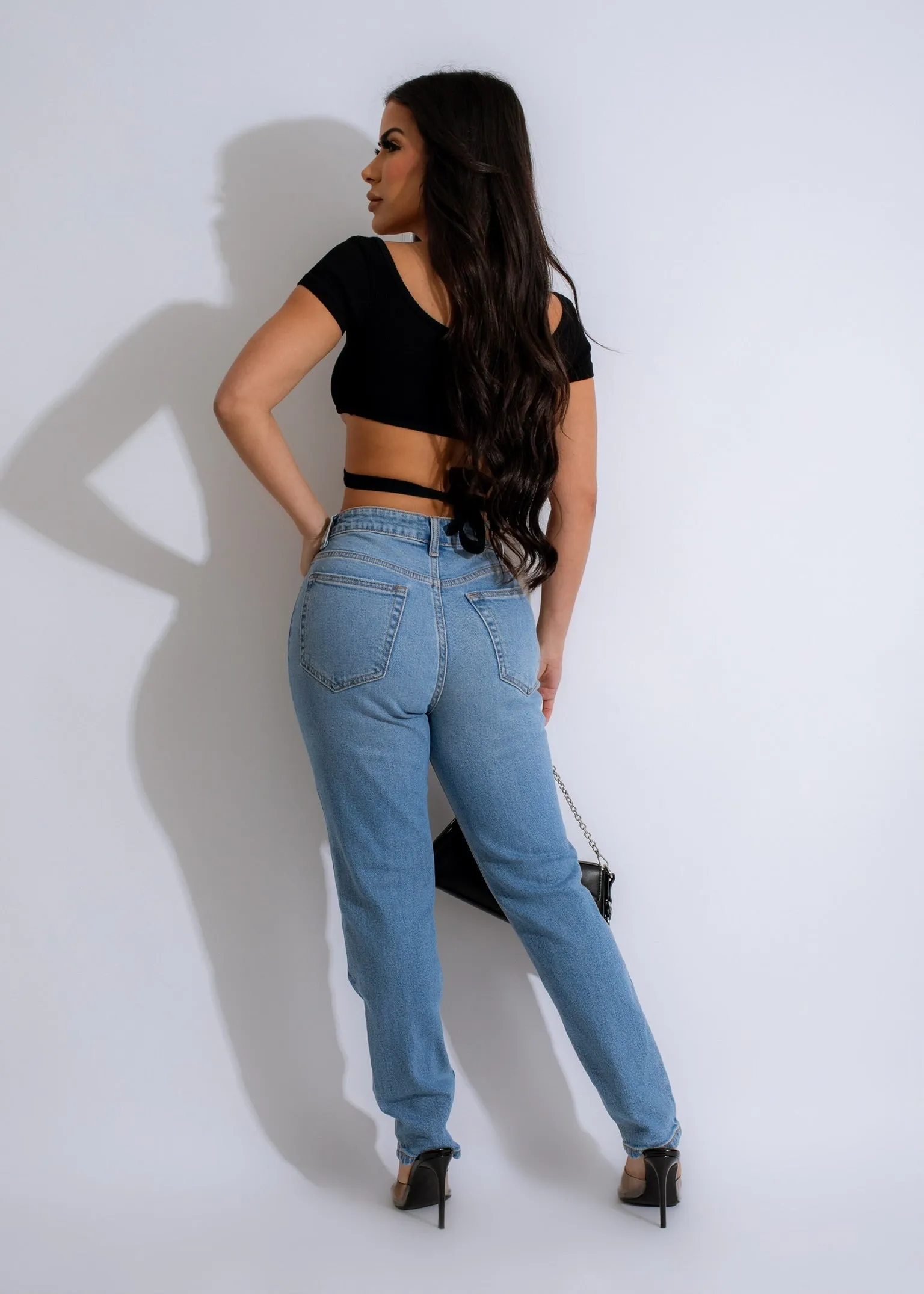 Mind Body Ribbed Crop Top Black
