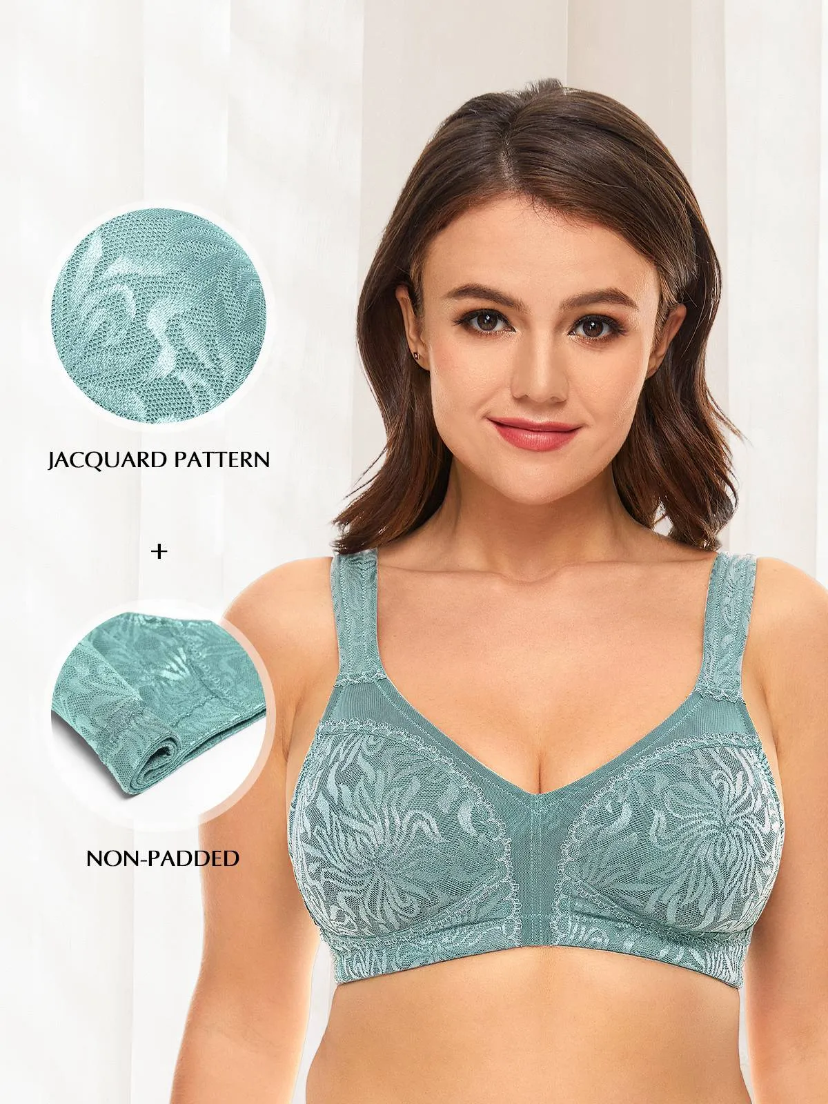 Minimizer Full Coverage Bra Non Padded Wire-free Mint Green