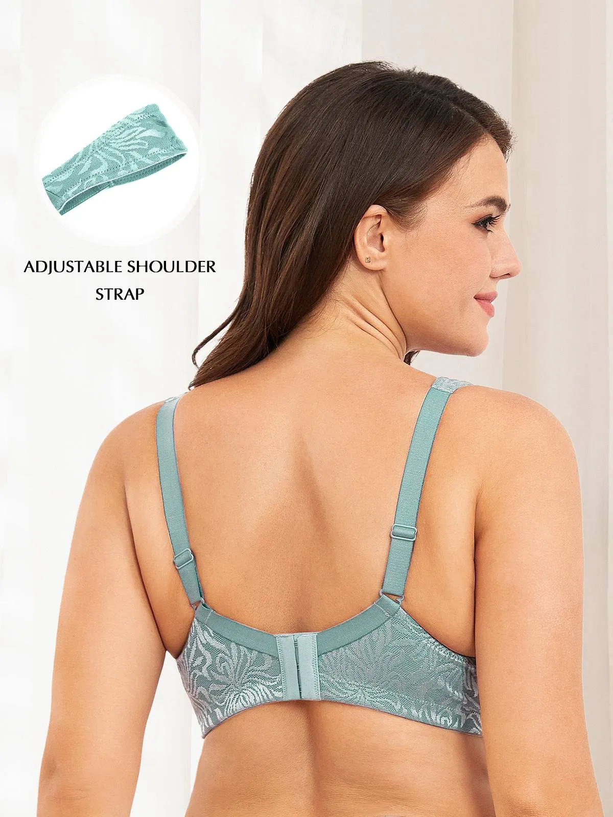 Minimizer Full Coverage Bra Non Padded Wire-free Mint Green