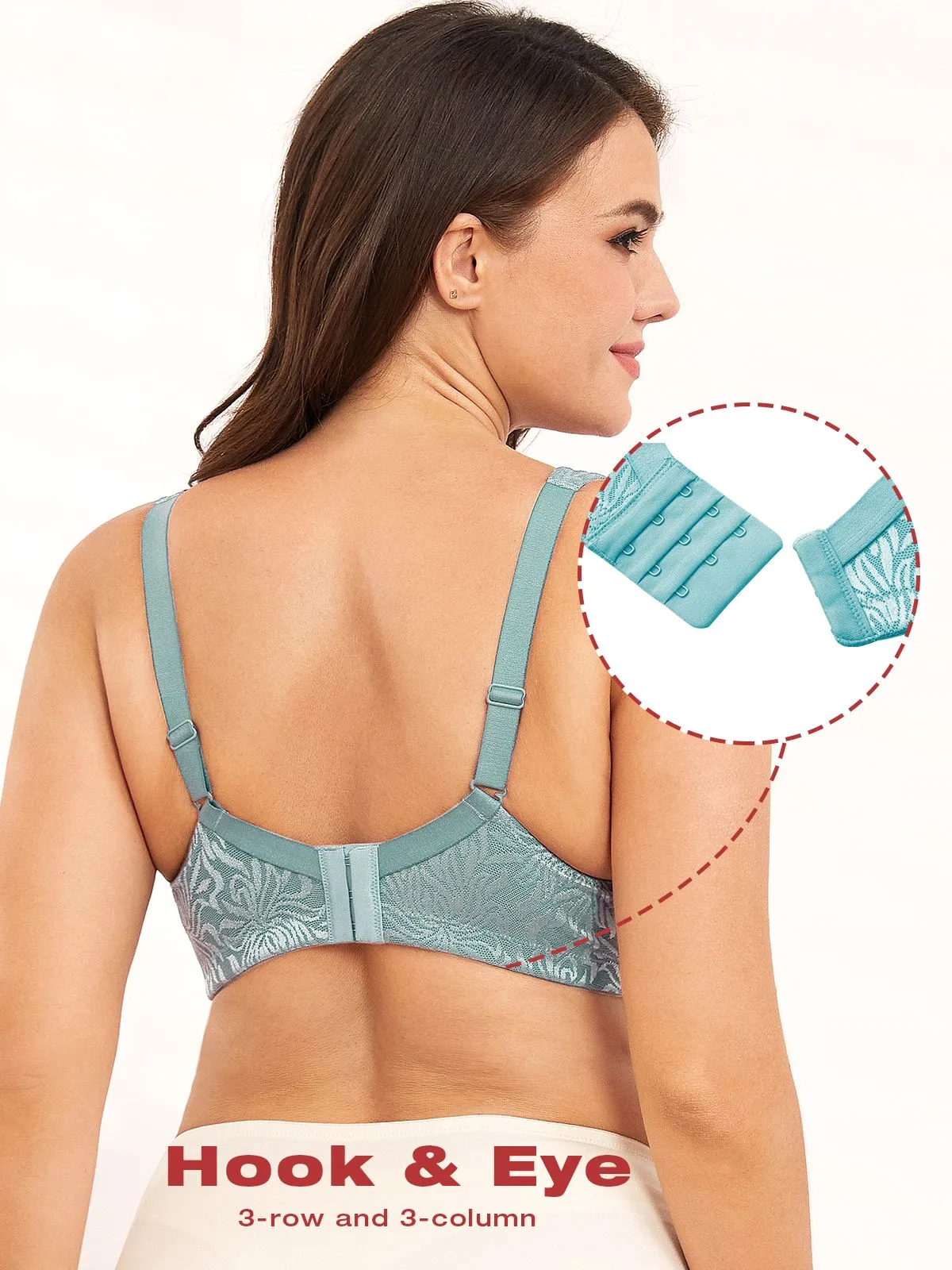 Minimizer Full Coverage Bra Non Padded Wire-free Mint Green