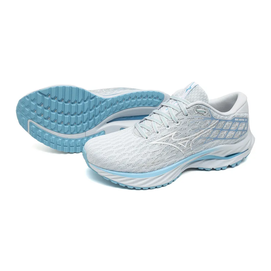 Mizuno Wave Inspire 20 (Womens) - Light Blue/ White