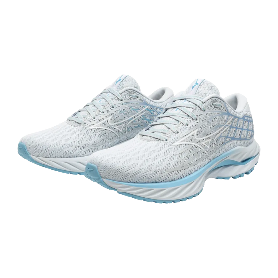 Mizuno Wave Inspire 20 (Womens) - Light Blue/ White