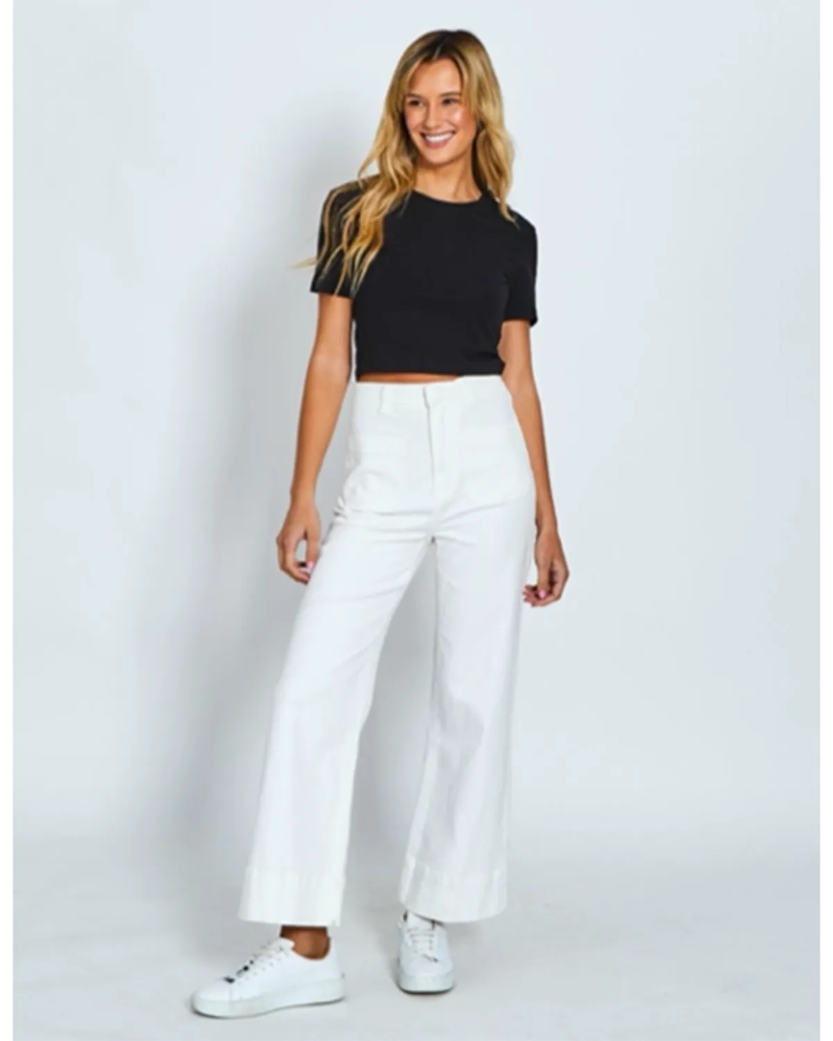 Monaco Jeans Milan Wide Leg Jean - White