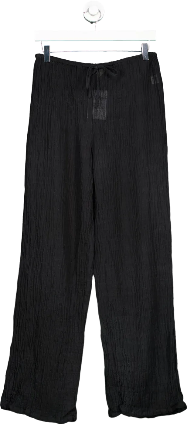 Monday Black Linen Trousers US S