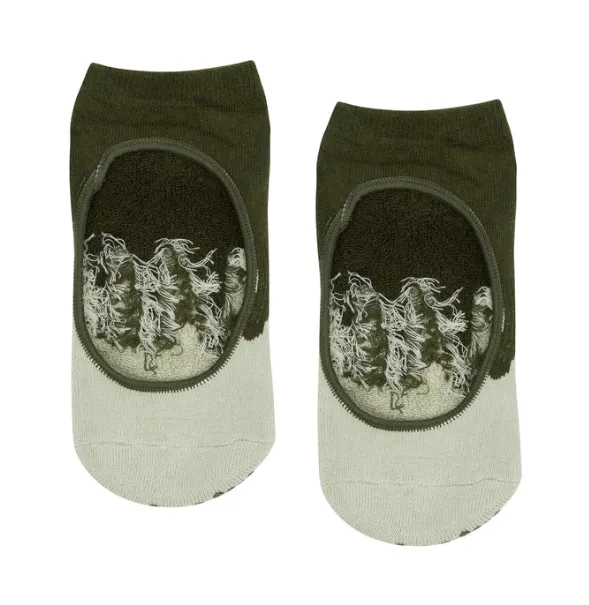 MoveActive Slide On Non Slip Grip Sock - Waffle Green