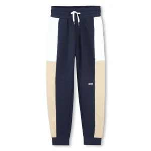 Navy Cotton Jogging Bottoms