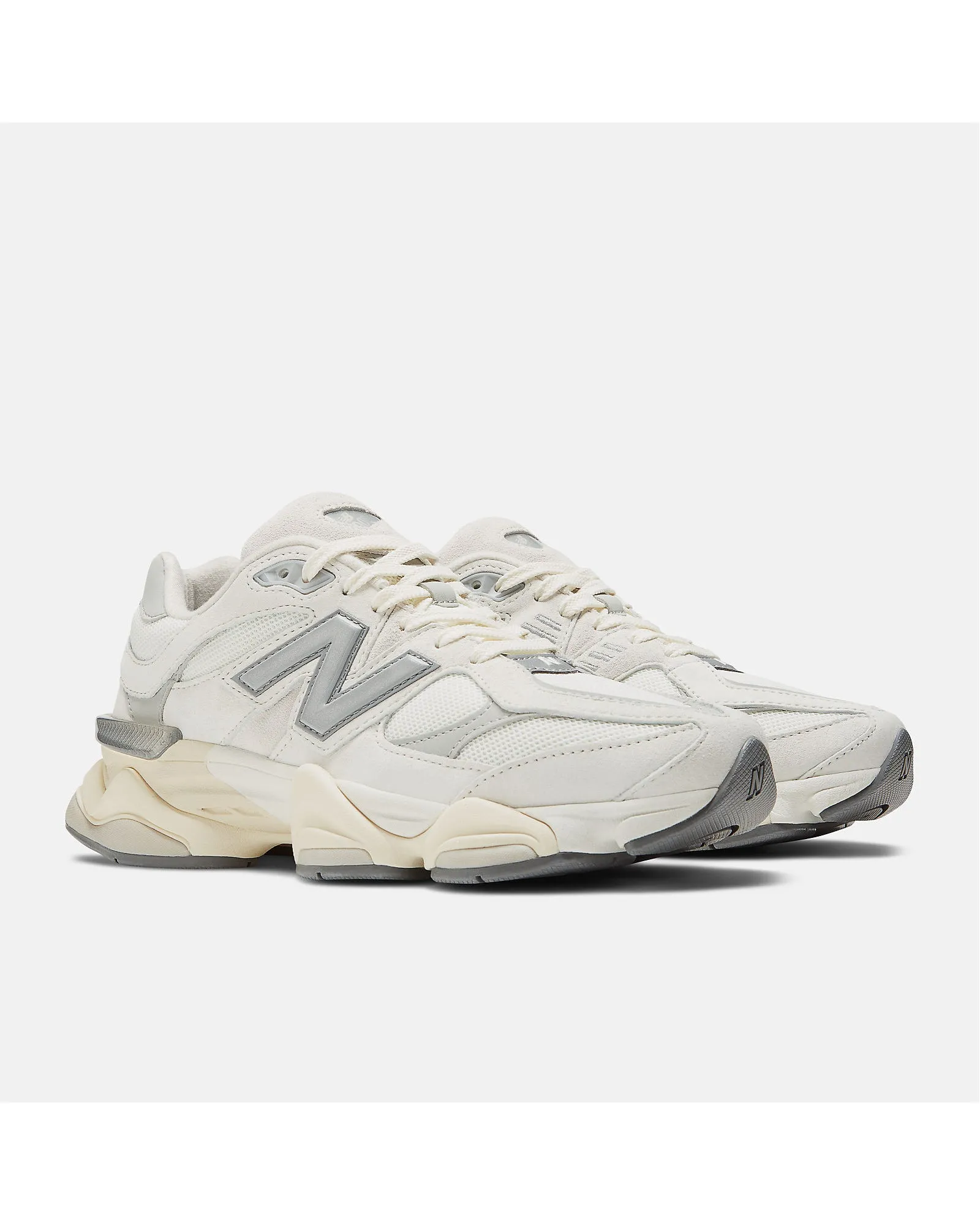 New Balance 9060 Sneaker -  Sea Salt with Concrete and Silver Metallic